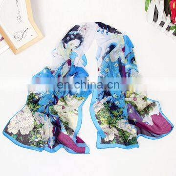 Whloesale Cheap Fashion Polyester Chiffon Scarf photo-3