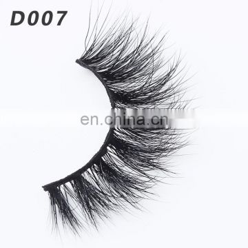 D007 3d mink eyelashes wholesale black feather eyelash extension