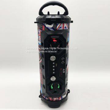 Ultra Bass 5 Inch Bazooka Style Surround Blue Tooth Wireless Powered Speaker With LED Lights photo-3