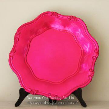 christmas decoration plastic charger plate YF-60034