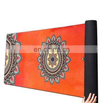 Top quality eco friendly suede 100% natural rubber yoga mat