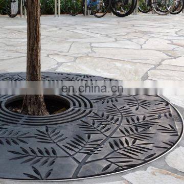 Outdoor Rusted Metal Tree Guards CORTEN Steel Grate