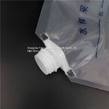 Made in China 5L Cow Milk PET Plastic Filling Bag/empty Stand up Large Spout Soft Composite Plastic Bag photo-2