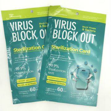 Air Sterilization Anti-Bacteria Gas Disinfection Virus Germs Shut out Purifier Sterilization Card Anti Virus Card