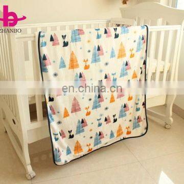 Forest And Fox Design 100% Polyester Coral Fleece Very Soft Comfortable Thick Wool Baby Blanket Animal