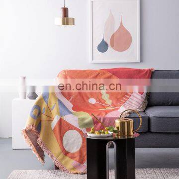 RAWHOUSE Jacquard Throws Nordic Design Cotton Woven Blanket Fringe Blanket Home Decoration photo-6