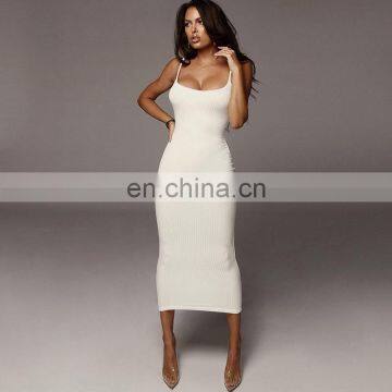 New Women's Contrast Color Strap Sexy Exposed Backpack Hip Slim Dress Women photo-4