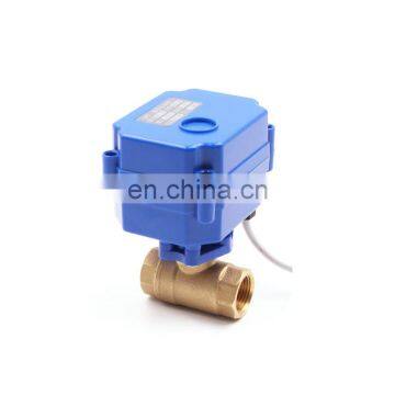 CWX-15N 5v 3.6v DN20 DN25 DN32 brass SS304 SS316 plastic mini 2 way electric motorized water ball valve