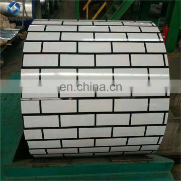 Brick pattern preprinted galvanized coil