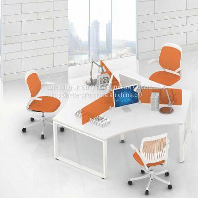 Full set modular 3 person office desk for work space workstation 3060 steel tube