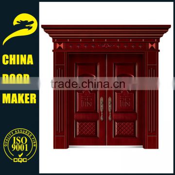 apartment exterior steel door teak wood double door design