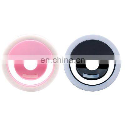 Hot sales Portable Mobile Phone micro Mini selfie ring light rechargeable Selfie ring flash Led Light