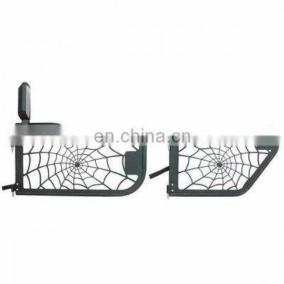 Tubular Poison Spyder Web Half Doors With Reflection Mirrors For Jeep Wrangler JK 4 Door photo-2