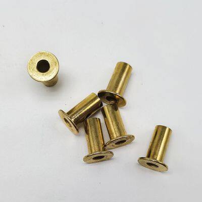 Metal brass copper flat head hollow tube rivets
