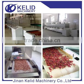 automatic high quantity tunnel continuous microwave food dryer machine