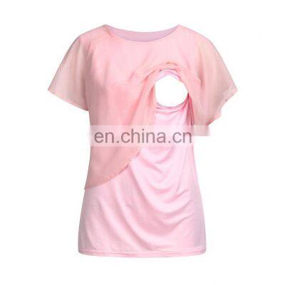 Amazon 2020 New Women's Beach Dresses And Tops Top Quality Women's Pregnant Crop Top Tee photo-2