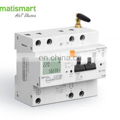 matis intelligent smart 20amp 25a 40a 60a 80amp earth leakage iot circuit breaker