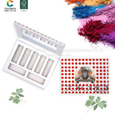 Custom travel magnetic leather palette luxury eyeshadow palette paper packaging box foundation private label eyeshadow palette
