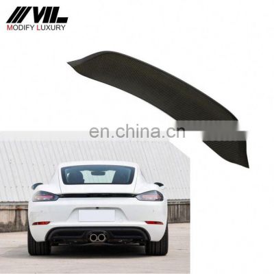 718 Carbon Fiber Rear Trunk Spoiler for Porsche 718 Boxster Cayman 2017-2019