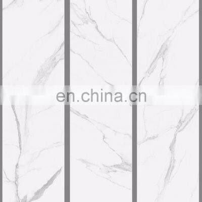 marble tile flooring 750x 1500mm Carrara White Marble Tile Full Polished Glazed Tile for Living Room