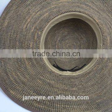 New Design Custom Adjust Raffia Straw Crochet Hat Wholesale photo-4