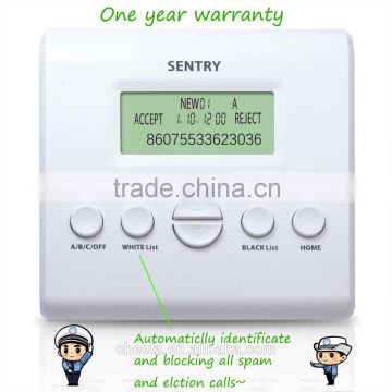 Sentry telephone call blocker. automatically blocking all spam calls