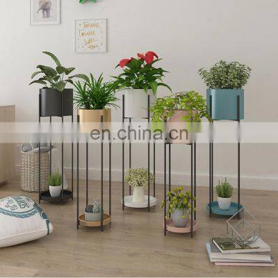 Plant Flower Shelf Wrought Iron Flower Pot Stand, Metal European Style Indoor Used with Flower/green Plant Morden Luxury Steel