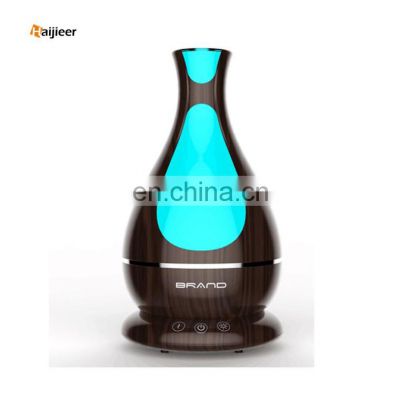 Natural Wood Base Unique Products Home Air Humidifier Led Fragrance Oil Diffuser