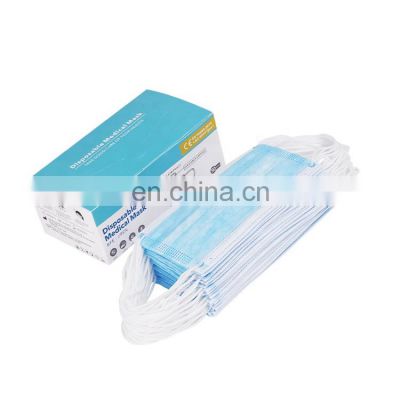 Eco-friendly Medical 3 Ply Non Woven Face Shield Mask Disposable