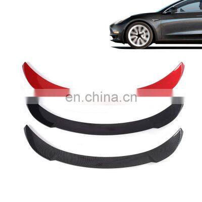 Wholesale ABS Material Carbon Fiber Style Rear Spoiler For Tesla Model 3 2017-2021