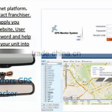 Lurker Rear-view Mirror Car GPS Tracker With Forever Free Real-time Online Tracking Platform