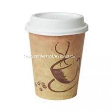 Takeaway 12oz Kraft Single wall paper coffee cup FSC certified