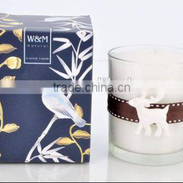 170G Scented Candle with glass Jar and lid ,Home Decorative wax candle, gift set SA-1451