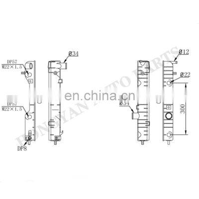 radiator plastic tank with auto radiator pa66 gf30 as radiator coolant