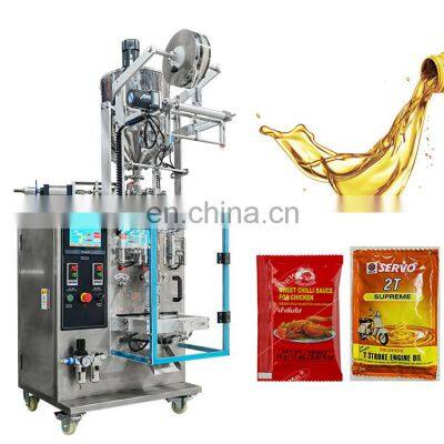 Easy to use small oil packing machine lubricant oil mustard oil pouch packing machine chilli sauce packing machine