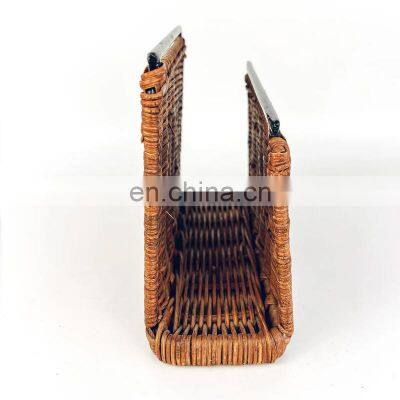New Arrival Vintage Wicker Napkin Tissue Holder Boho Decor Cheap Wholesale Tableware Wicker Napkin Basket Wovenmade in Vietnam