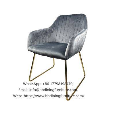 Tulip velvet wooden legs dining Chairs