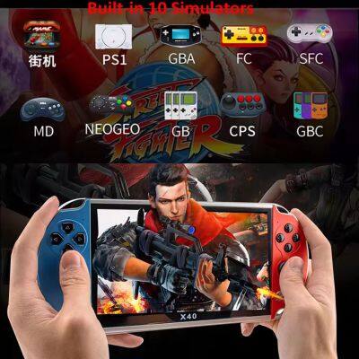 X40 Mini 7.0 Inch Screen Portable Handheld Game Console 5000 Games Retro Gaming Console Portable Game Player photo-5