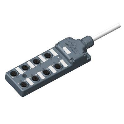 M12 4/8 Port IP67 10/20/30m PNP Waterproof Sensor Distributor for Automation Industry photo-2