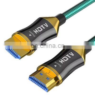 High speed  4K 8K Fiber Active Optical HDMI TO HDMI Cable Compatible 2.1 TV Cable Armor HDMI Compatible Cable Long Armored AOC