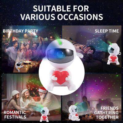Love Astronaut Light Projector Starry Sky Projector Lamp Portable Remote Control Galaxy Night Light For Children photo-5