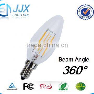 E27 4-LED 4W 430LM White LED Candle Bulbs (85-265V)