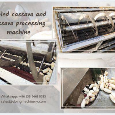 Hot Selling Vegetable & Fruits Processing Machine Cassava Peeler With Spray System Cassava Washing & Peeling Machine