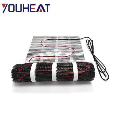 Underfloor Heating Mat With Low Building Height Silicone Rubber Heating Mat With Heating Element Aluminum Foil Mat