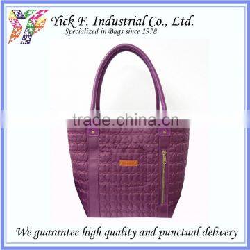 Purple Quilted Ladies Women Casual Tote bag