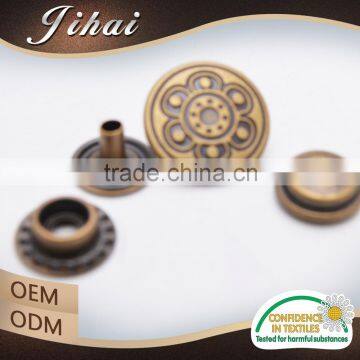 China Supplier Charms Brass Button Snap Engraved