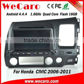 Wecaro android 4.4.4 China Factory for honda civic dvd bluetooth right hand drive 2006 - 2011