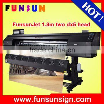 Best price FunsunJet FS-1802k 1.8m eco solvent inkjet printer with one dx5 head 1440dpi