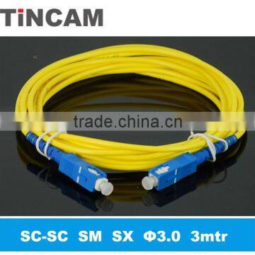 Nice price SC 9/125um 3m fiber patch cord Manufacturers