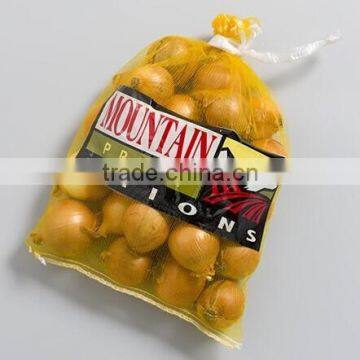 Plastic vegetable mesh bags for packing potatoes and onions